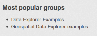 The most popular groups.